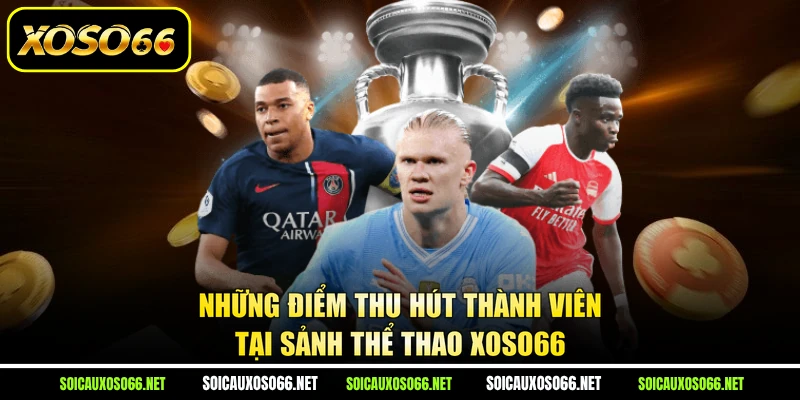 Những điểm thu hút thành viên tại sảnh thể thao XoSo66
